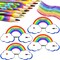 4E's Novelty Rainbow Pencil Set 36 Pack with Valentine’s Day Cards – Ready Sharpened Multicolor Wooden Pencils, Kids Classroom Valentine Exchange, Candy Alternative Party Favors